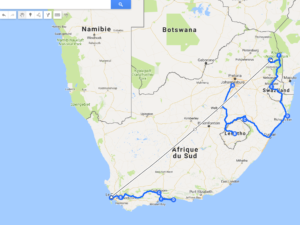 Afrique du Sud itinéraire