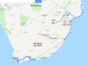itinéraire 1 mois Afrique du Sud et Mozambique